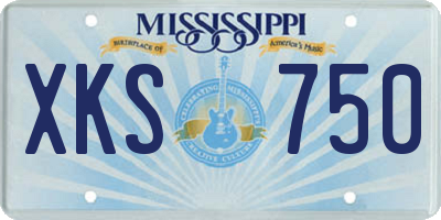 MS license plate XKS750