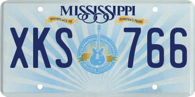 MS license plate XKS766