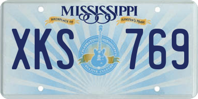 MS license plate XKS769