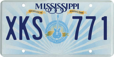 MS license plate XKS771