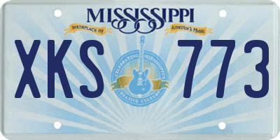 MS license plate XKS773