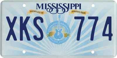 MS license plate XKS774