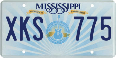 MS license plate XKS775