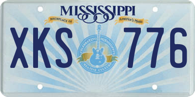 MS license plate XKS776