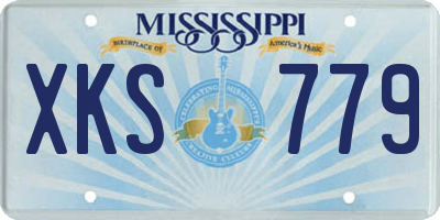 MS license plate XKS779