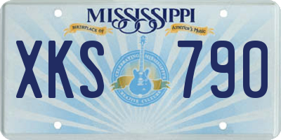 MS license plate XKS790