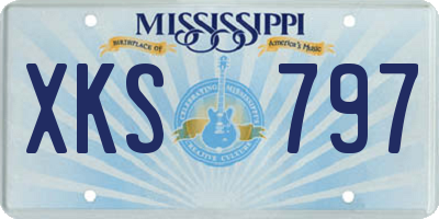 MS license plate XKS797