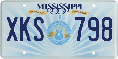 MS license plate XKS798