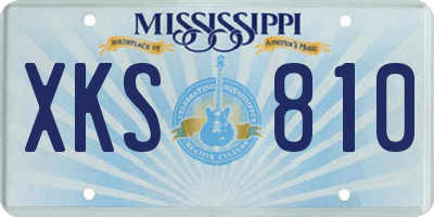 MS license plate XKS810