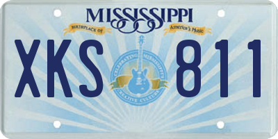 MS license plate XKS811