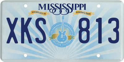 MS license plate XKS813