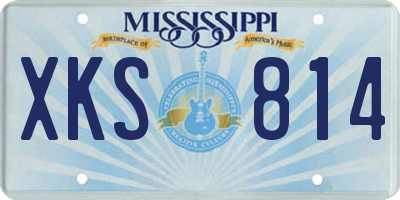 MS license plate XKS814