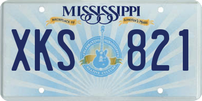 MS license plate XKS821