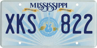 MS license plate XKS822