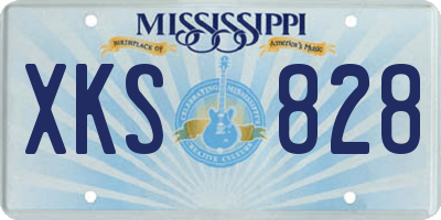 MS license plate XKS828