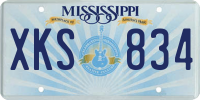 MS license plate XKS834
