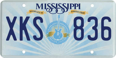 MS license plate XKS836