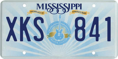 MS license plate XKS841