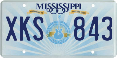 MS license plate XKS843