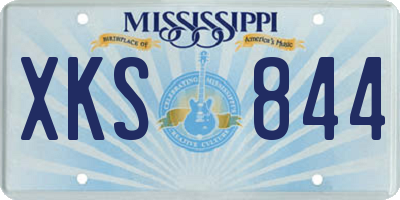 MS license plate XKS844