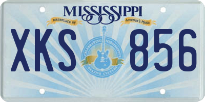 MS license plate XKS856