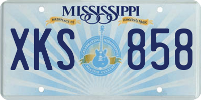 MS license plate XKS858