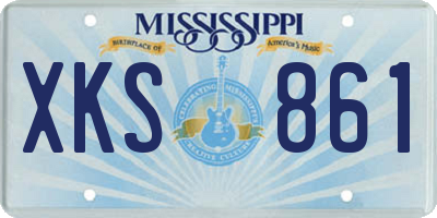 MS license plate XKS861