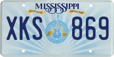 MS license plate XKS869