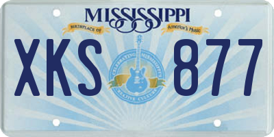 MS license plate XKS877