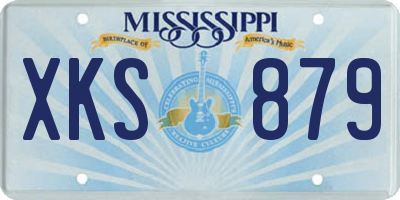MS license plate XKS879