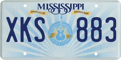 MS license plate XKS883