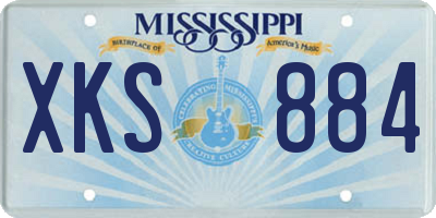 MS license plate XKS884