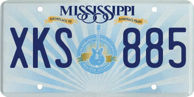 MS license plate XKS885