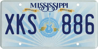 MS license plate XKS886