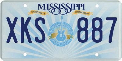 MS license plate XKS887