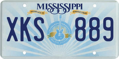 MS license plate XKS889