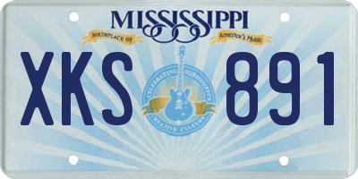 MS license plate XKS891