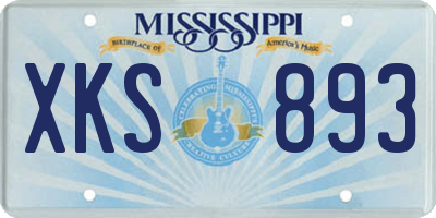 MS license plate XKS893