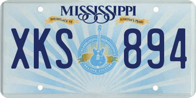 MS license plate XKS894