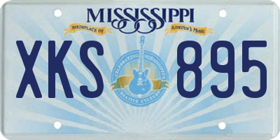 MS license plate XKS895