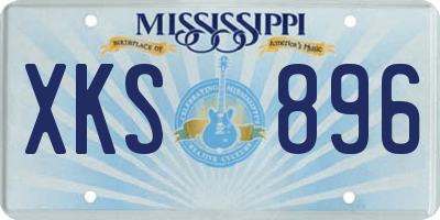 MS license plate XKS896
