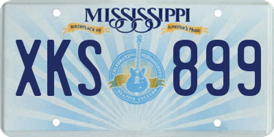 MS license plate XKS899