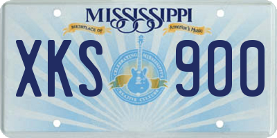 MS license plate XKS900