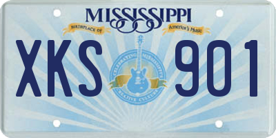 MS license plate XKS901