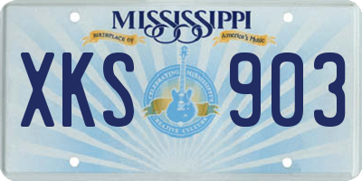 MS license plate XKS903