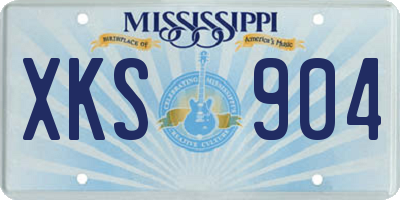 MS license plate XKS904