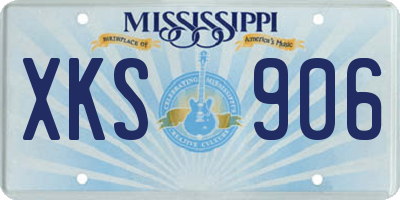 MS license plate XKS906