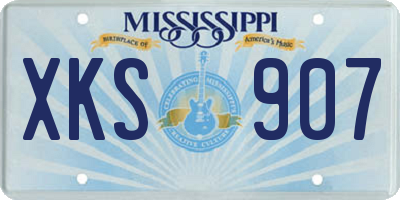 MS license plate XKS907