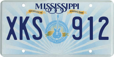 MS license plate XKS912