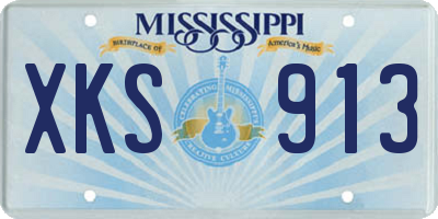 MS license plate XKS913